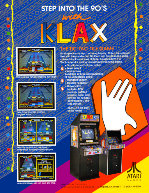Klax (version 6) Arcade Game Cover
